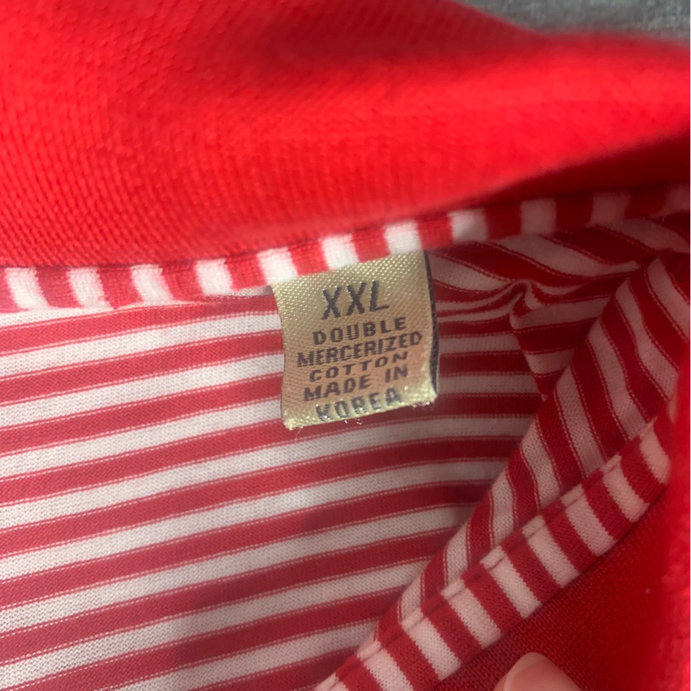 Peter Millar Men’s Red Striped Polo XXL - Picture 3 of 6